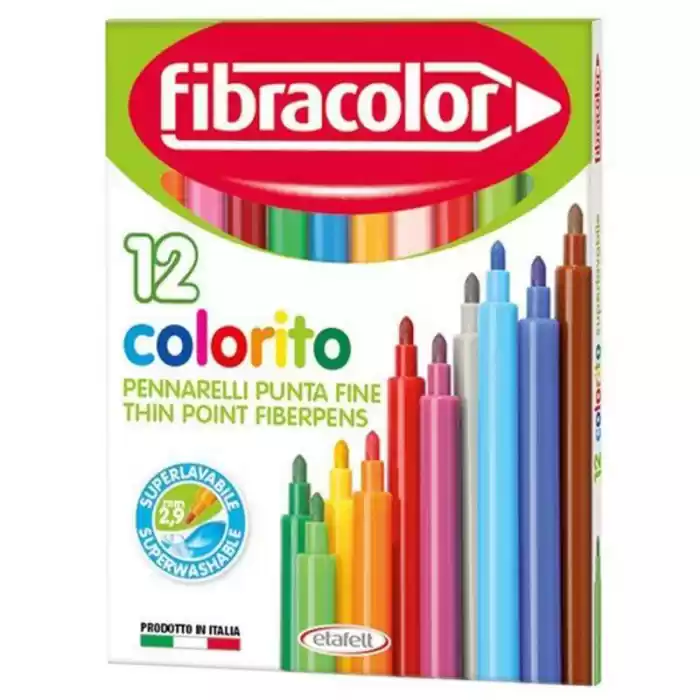 Fibracolor Colorito 12 Renk Keçeli Kalem Fc-10539sw012sc