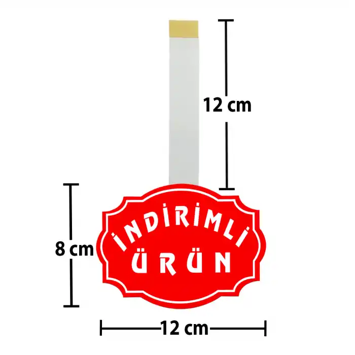 İndirimli Ürün Sallanan Sarkıtmalı Etiket 10 lu Pk. 8x12cm
