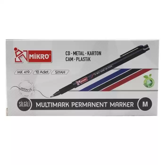 Mikro Mk-419 S Siyah Permanent Kalem