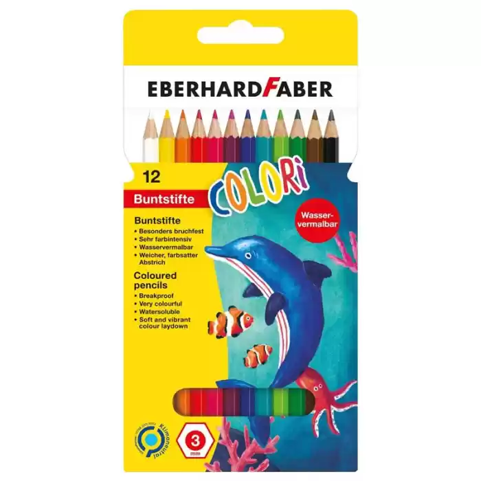 Eberhard Faber 12 Renk Tam Boy Sulu Boya Kalemi  Ef-516012