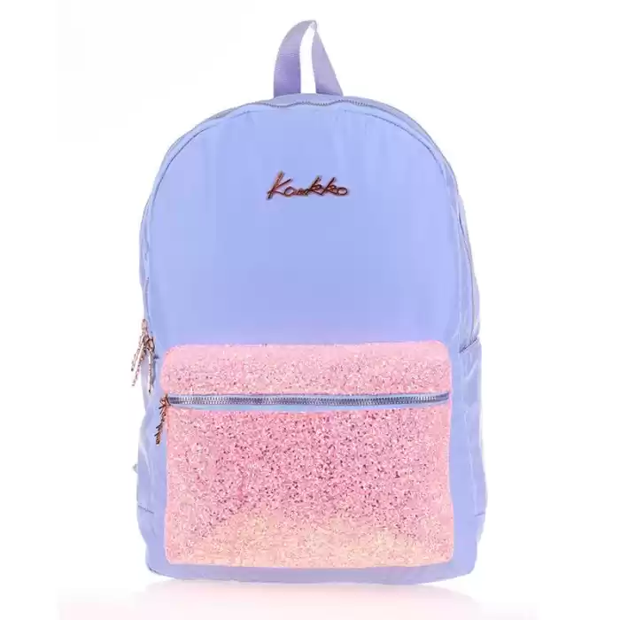 Kaukko K1521 Brıght Sırt Çantası Taşlı Floral Mavi