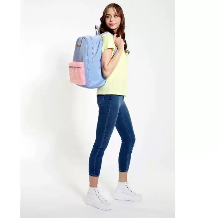 Kaukko K1521 Brıght Sırt Çantası Taşlı Floral Mavi