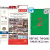 TANEX TW-2002 199,6x143,5 mm YEŞİL LASER ETİKET