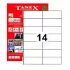 Tanex 105x42,69 Laser Etiket Tw-2712