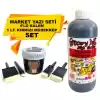 Market Kalemi 4lü Set + Market Yazı Mürekkebi Kırmızı Renk