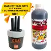 Market Kalemi 4lü Set + Market Yazı Mürekkebi Kırmızı Renk