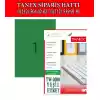 Tanex Tw-2000 A4 Yeşil Renk Laser Etiket 210x297 mm.Özel Üretim 100 Ad./Pk.