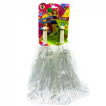 BEYAZ (MAT) RENK GÖSTERİ PONPONU 2Lİ SET