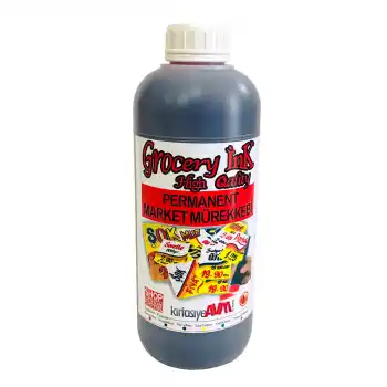 Market Afiş - Poster Yazı Mürekkebi Kırmızı 1.000 cc Alkol Bazlı Market Mürekkebi