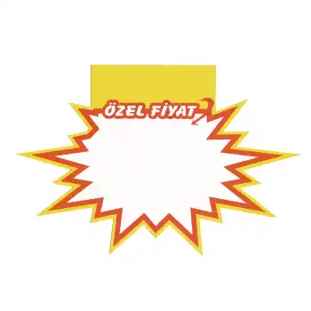 Market Raf Önü Yıldızlı Etiket Özel Fiyat Baskılı 15x12cm.100lü Pk.