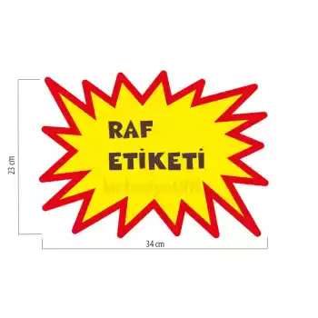 Market Raf Önü Yıldız İndirim Etiketi 23x34 cm.50 li Pk.