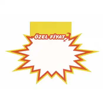 Raf Önü Rafa Geçmeli Özel Fiyat Baskılı Yıldızlı Fiyat Etiketi 15x12 cm.50 Ad.