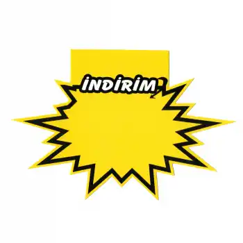 Raf Önü Rafa Geçmeli İndirim Baskılı Yıldızlı Fiyat Etiketi 15x12 cm.100 Ad.