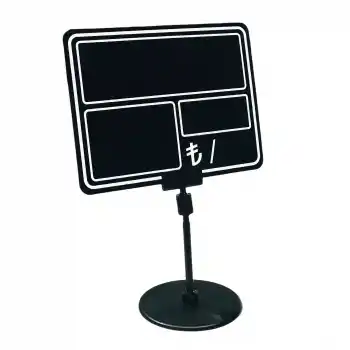 PVC Yazılıp Silinebilen Ayaklı Kare Siyah Fiyat Etiketi 5 li Pk.