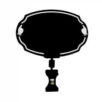 Mandallı Yaz/Sil Siyah Pvc Elips Fiyat Etiketi 10 lu Pk