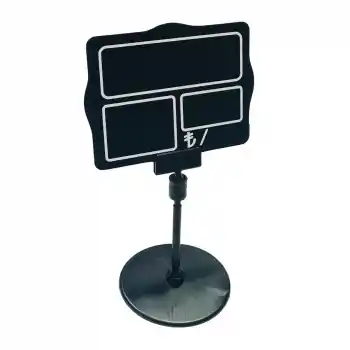 Ayaklı Yaz/Sil Siyah Küçük Kare Fiyat Etiketi 5 li Pk