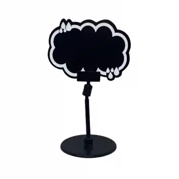 PVC Yazılıp-Silinebilir Bulut Şekilli Ayaklı Fiyat Etiketi 10 lu Paket