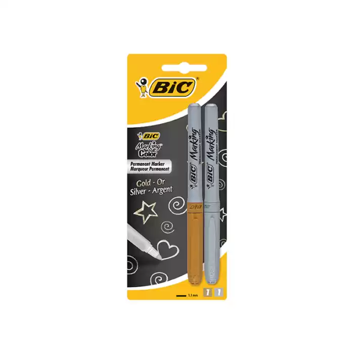 Bic Marking Gold Silver 2Li Permanent Kalem 9018392