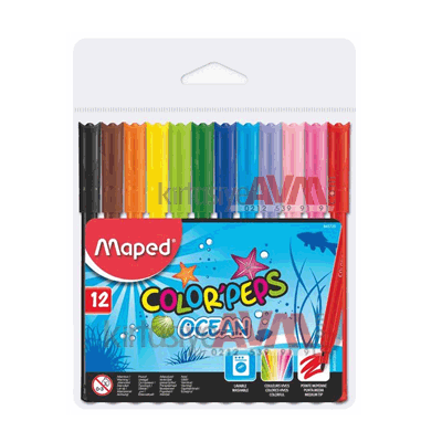 Maped 845720 Color Peps 12 Renk Keçeli Kalem