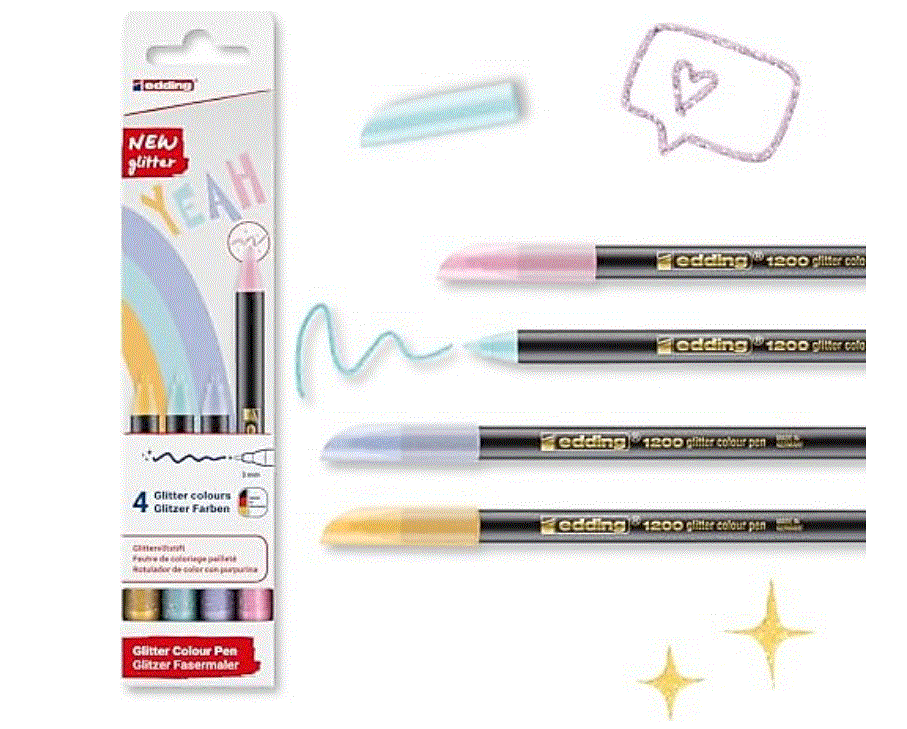 EDDİNG 1200 GRAFİK KALEMİ SİMLİ 4 LÜ SET