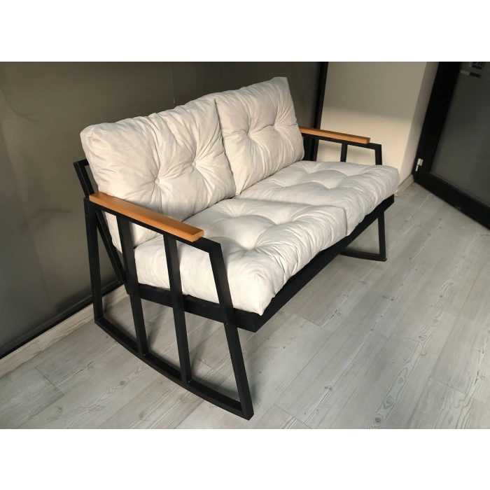 2li Sallanan Sandalye Tv Koltuğu Kafe-balkon-mutfak-berjer-ofis Sallanır Çiftli Koltuk Miami