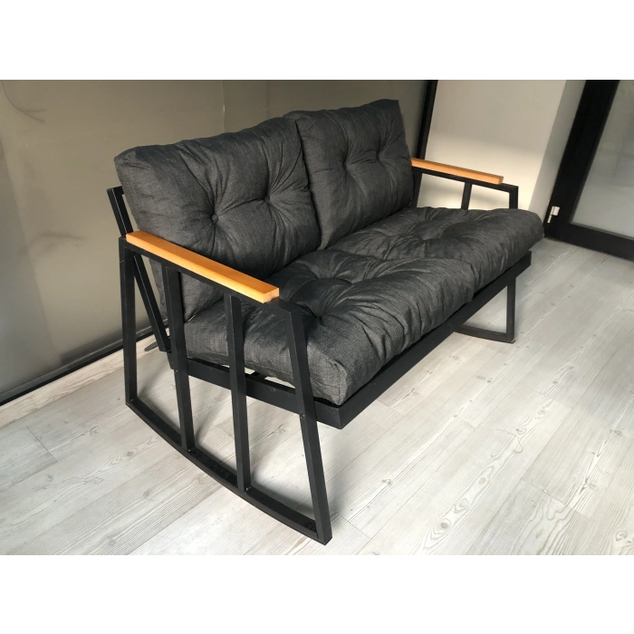 2li Sallanan Sandalye Tv Koltuğu Kafe-balkon-mutfak-berjer-ofis Sallanır Çiftli Koltuk Miami