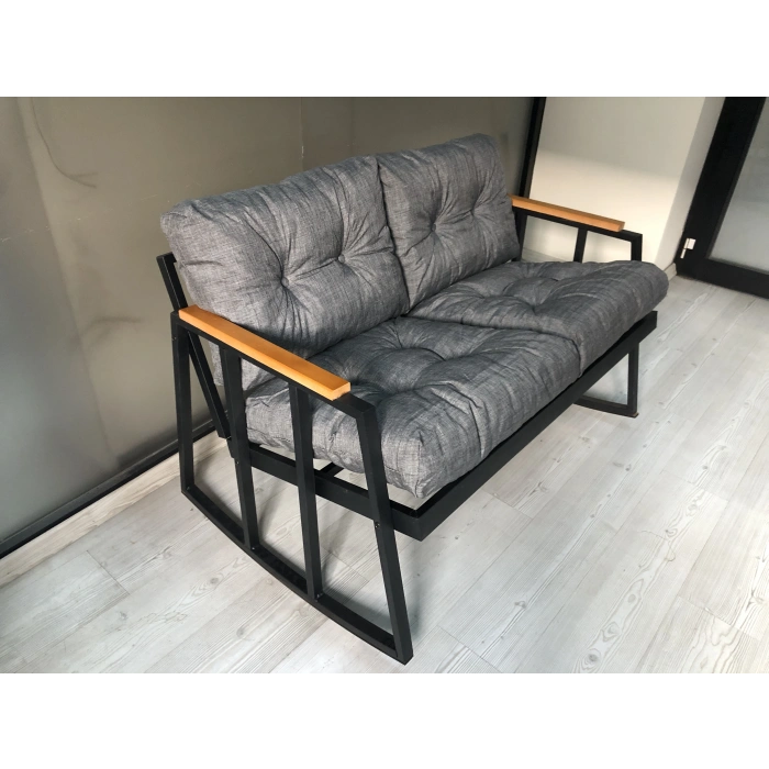 2li Sallanan Sandalye Tv Koltuğu Kafe-balkon-mutfak-berjer-ofis Sallanır Çiftli Koltuk Miami