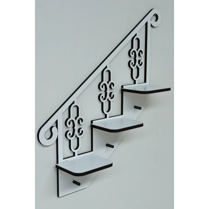 Beyaz Ahşap Dekoratif Anahtarlık Ve Çok Amaçlı Raf