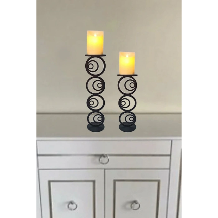 Metal Ferforje Mumluk&şamdan