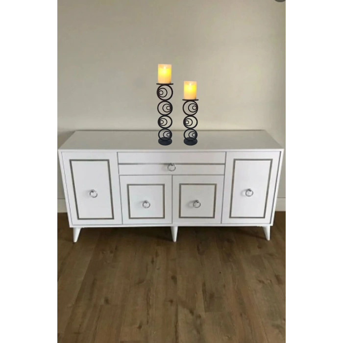 Metal Ferforje Mumluk&şamdan