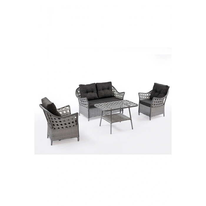 LALE  2+1+1+masa Rattan Bahçe Balkon Mobilyası