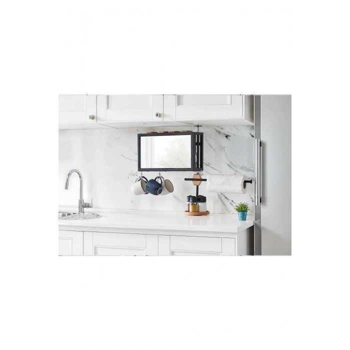 Baharat Havlu Bardak Ve Mutfak Aksesuarları Düzenleyici Organizer Şık Ayna Kahve Köşesi