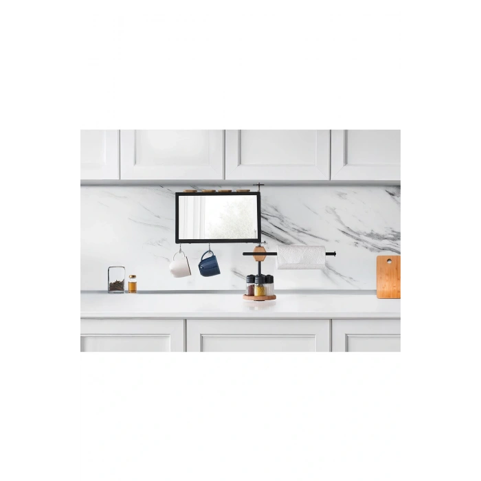 Baharat Havlu Bardak Ve Mutfak Aksesuarları Düzenleyici Organizer Şık Ayna Kahve Köşesi