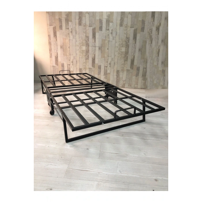 Katlanır Yatak, Karyola 90x190 Cm Katlanabilir Somya Tek Kişilik Katlanır Yatak(YATAK DAHİL DEĞİL)