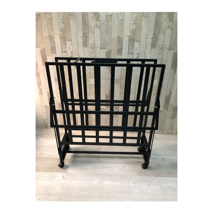Katlanır Yatak, Karyola 90x190 Cm Katlanabilir Somya Tek Kişilik Katlanır Yatak(YATAK DAHİL DEĞİL)