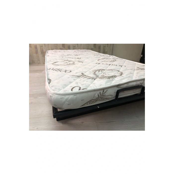 Katlanır Yatak, Karyola 90x190 Cm Katlanabilir Somya Tek Kişilik Katlanır Yatak(YATAK DAHİL)