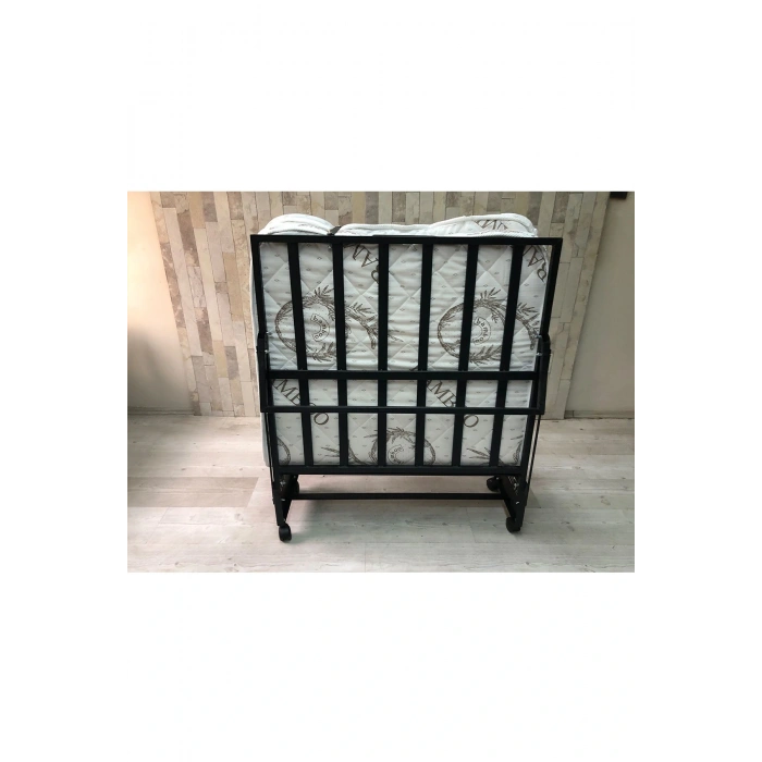 Katlanır Yatak, Karyola 90x190 Cm Katlanabilir Somya Tek Kişilik Katlanır Yatak(YATAK DAHİL)