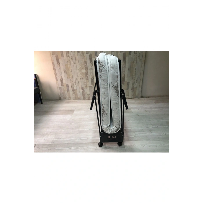 Katlanır Yatak, Karyola 90x190 Cm Katlanabilir Somya Tek Kişilik Katlanır Yatak(YATAK DAHİL)