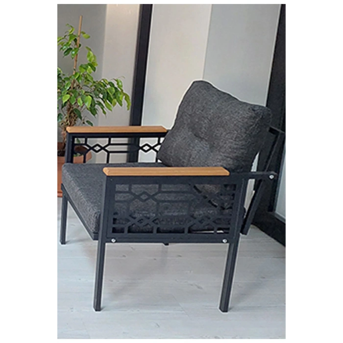 Adımshos tekli Lazer Balkon-Bahçe-Ofis-Kafe Çay Seti Koltuk Oturma Takımı-Oturma Grubu