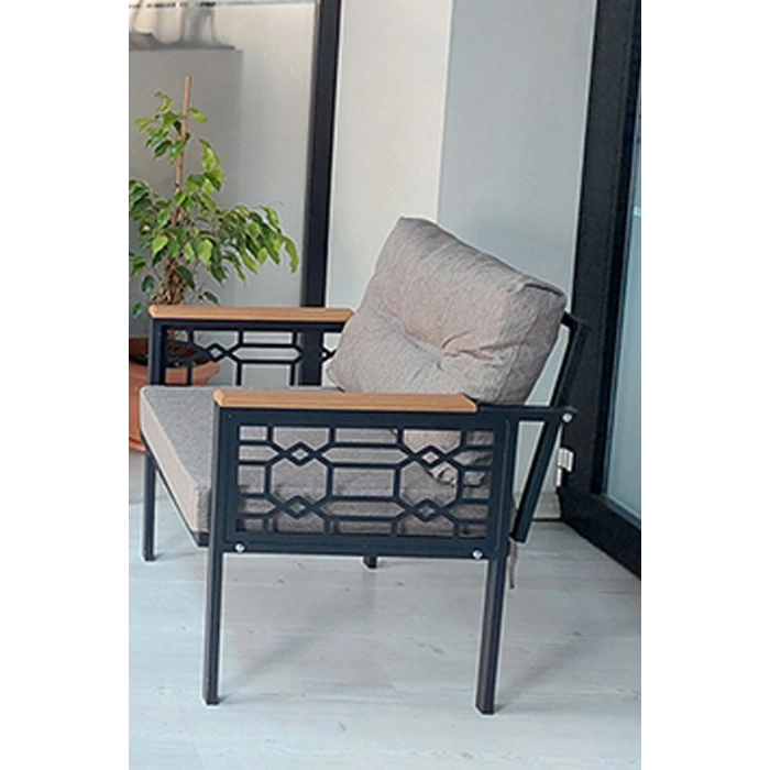 Adımshos tekli Lazer Balkon-Bahçe-Ofis-Kafe Çay Seti Koltuk Oturma Takımı-Oturma Grubu