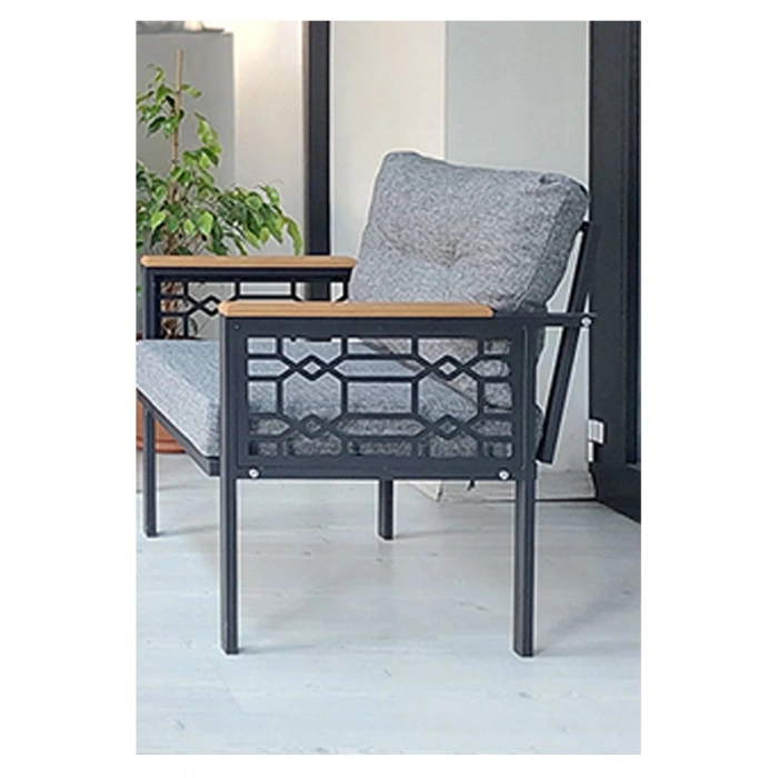 Adımshos tekli Lazer Balkon-Bahçe-Ofis-Kafe Çay Seti Koltuk Oturma Takımı-Oturma Grubu