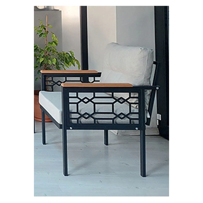 Adımshos tekli Lazer Balkon-Bahçe-Ofis-Kafe Çay Seti Koltuk Oturma Takımı-Oturma Grubu
