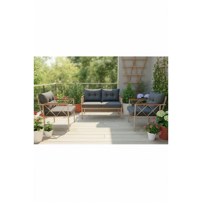 Safir cappuccino profil Balkon-bahçe-kafe Çay Seti Koltuk Oturma Takımı,oturma Grubu