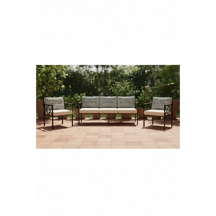 Safir 3+1+1 Kaz Ayağı Kırlent Bahçe,balkon,teras,cafe,çayseti