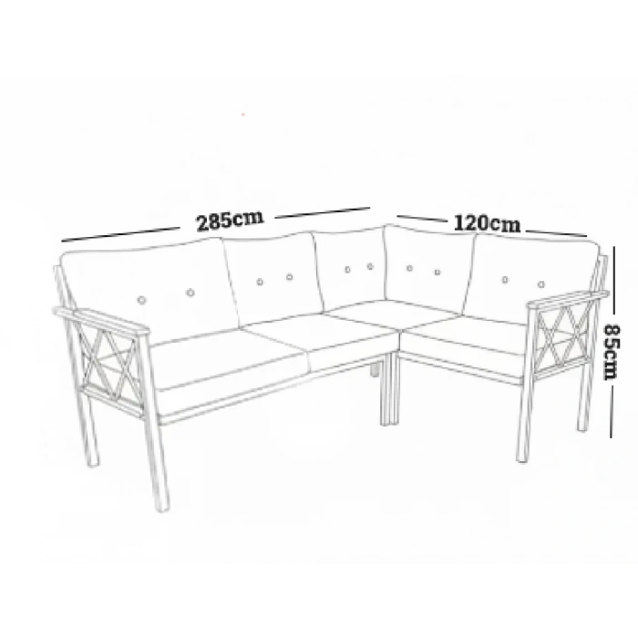 melisa 2+2 Köşe Yön değiştirilebilir Koltuk Takımı Balkon-bahçe-kafe-çay Seti fonksiyonel