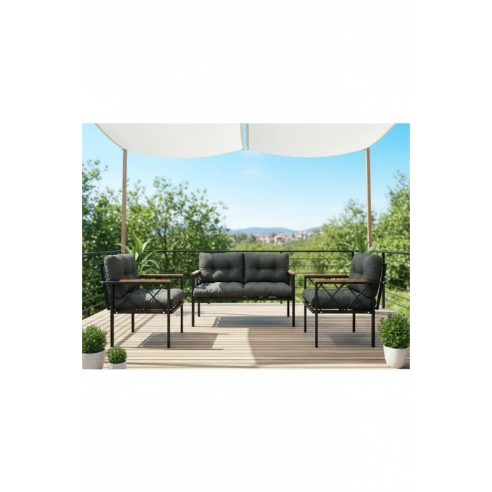 Balkon-bahçe-kafe Çay Seti Koltuk Oturma Takımı-oturma Grubu Miami