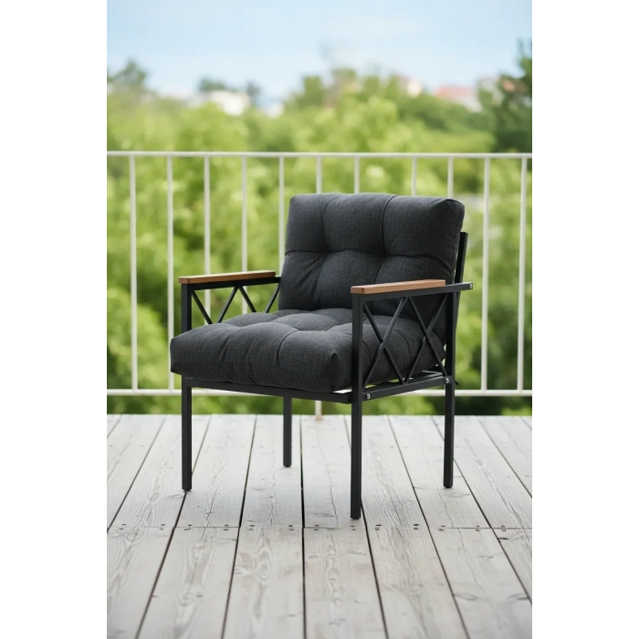 Balkon-bahçe-ofis-kafe Çay Seti Koltuk Oturma Takımı-oturma Grubu Miami Tekli