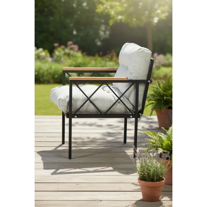 Balkon-bahçe-ofis-kafe Çay Seti Koltuk Oturma Takımı-oturma Grubu Miami Tekli