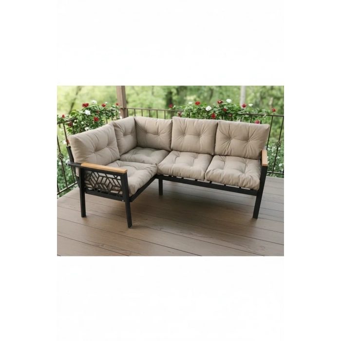 Miami melisa 2+2 Köşe Yön değiştirilebilir Koltuk Takımı Balkon-bahçe-kafe-mutfak-takımı