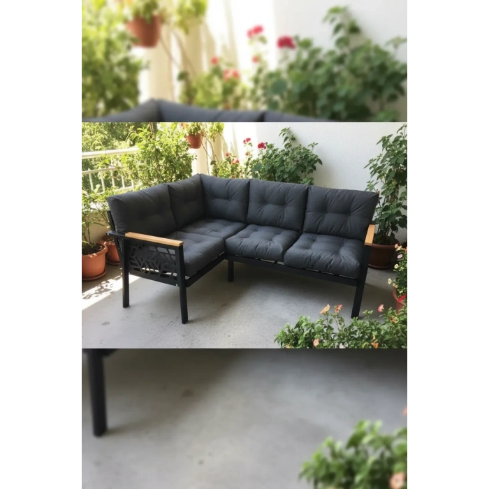 Miami melisa 2+2 Köşe Yön değiştirilebilir Koltuk Takımı Balkon-bahçe-kafe-mutfak-takımı